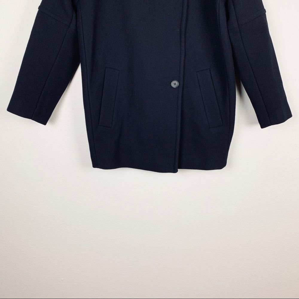 All Saints Black‎ Meade Torto Wool Blend Coat Womens - Picture 5 of 8